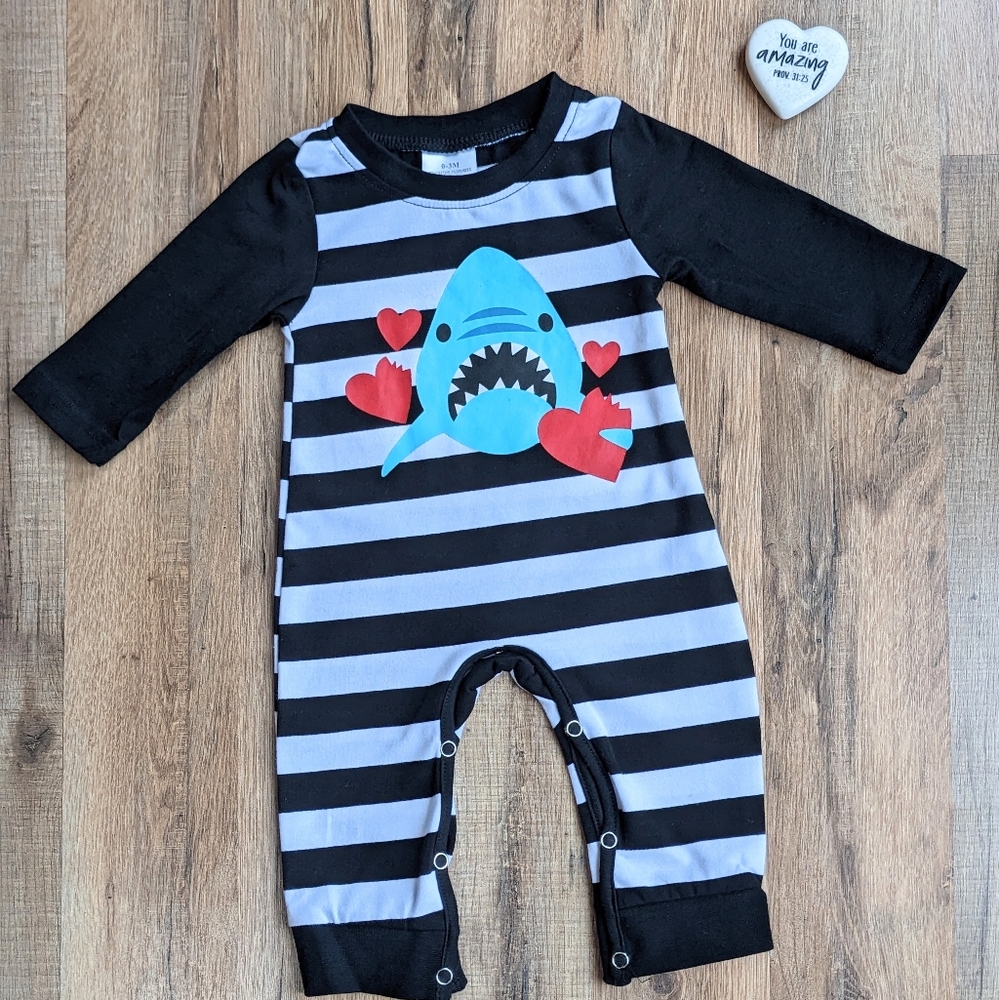 NWT Shark Bite Romper